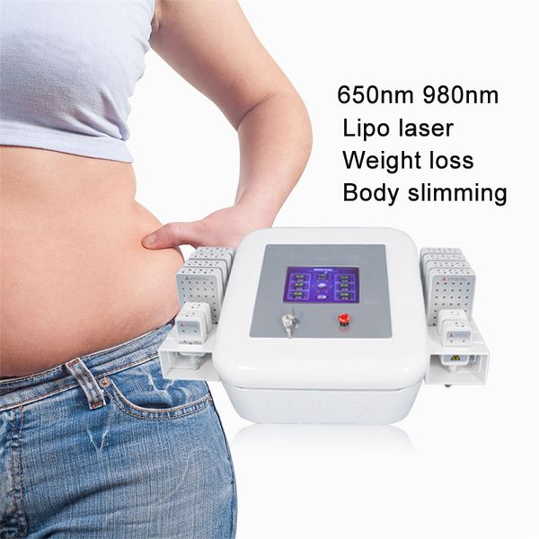 650nm 980nm lipo laser machine lipolaser lipolysis fat loss body sculpting beauty equipment 12 pads laserlipo skin firming device for salon, Black
650nm 980nm lipo laser machine lipolaser lipolysis fat loss body sculpting beauty equipment 12 pads laserlipo skin firming device for salon, Black