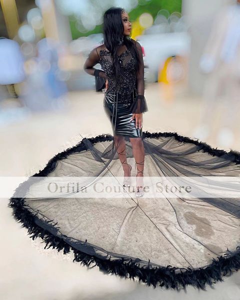 robe de soiree femme african prom dress mermaid 2023 long sleeves illusion women cocktail party dress evening wear, Black
robe de soiree femme african prom dress mermaid 2023 long sleeves illusion women cocktail party dress evening wear, Black