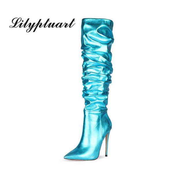 boots european and american style new stiletto high heel crepe lacquer leather sleeve that is knee fashion women 220901, Black
boots european and american style new stiletto high heel crepe lacquer leather sleeve that is knee fashion women 220901, Black