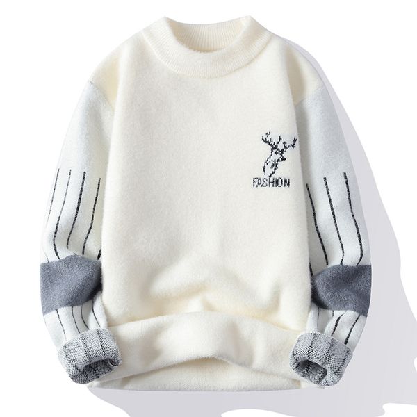 men's sweaters autumn winter male knitwear fashion harajuku cartoon cute deer double-sided seahorse hair blue sweater men pullover, White;black
men's sweaters autumn winter male knitwear fashion harajuku cartoon cute deer double-sided seahorse hair blue sweater men pullover, White;black