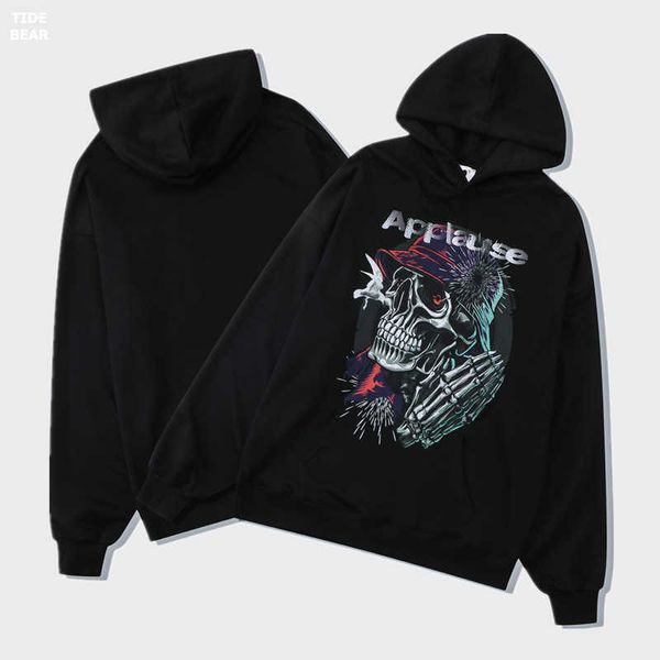 brand dark skull direct spray 320g cotton hoodie loose men's long sleeved autumn and winter, Black
brand dark skull direct spray 320g cotton hoodie loose men's long sleeved autumn and winter, Black