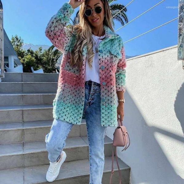 women's wool street fashion braided twist woolen coats casual autumn winter thick jacket overcoat women loose gradient long sleeve oute, Black
women's wool street fashion braided twist woolen coats casual autumn winter thick jacket overcoat women loose gradient long sleeve oute, Black
