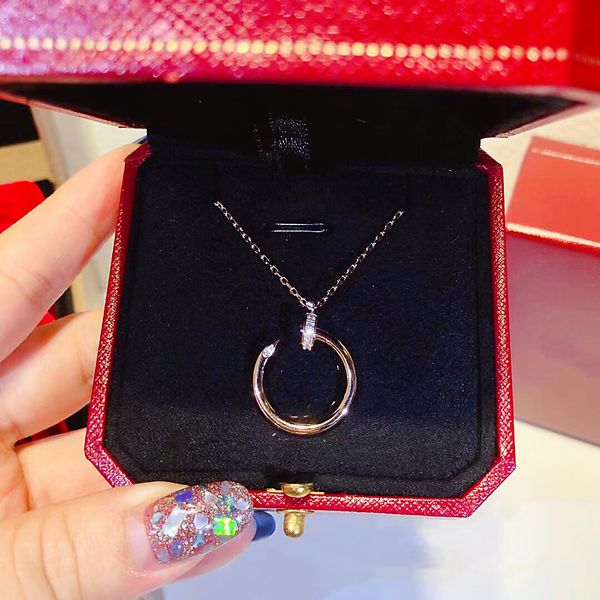european and american nail necklace luxury fashion pendant designer 18k men and women valentine's day gift 316l stainless steel jewelry, Silver
european and american nail necklace luxury fashion pendant designer 18k men and women valentine's day gift 316l stainless steel jewelry, Silver
