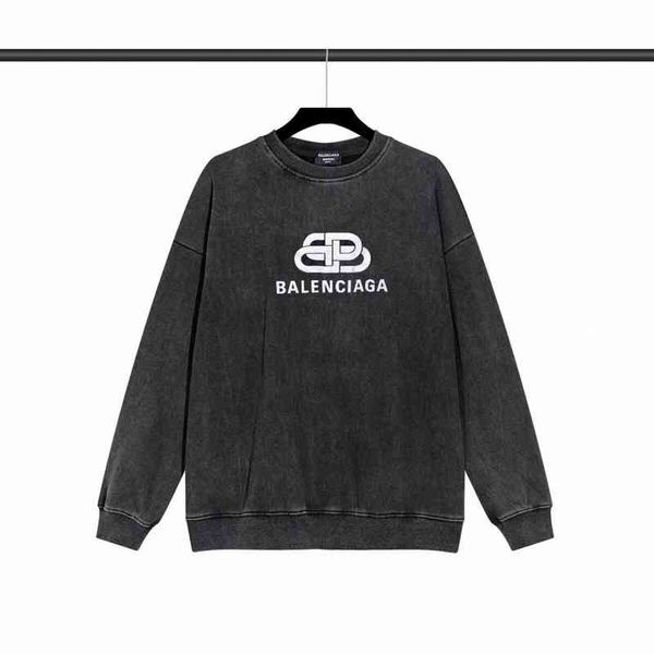 the correct version of b home wash worn lock button round neck pullover sweater couple's large loose hooded, Black
the correct version of b home wash worn lock button round neck pullover sweater couple's large loose hooded, Black