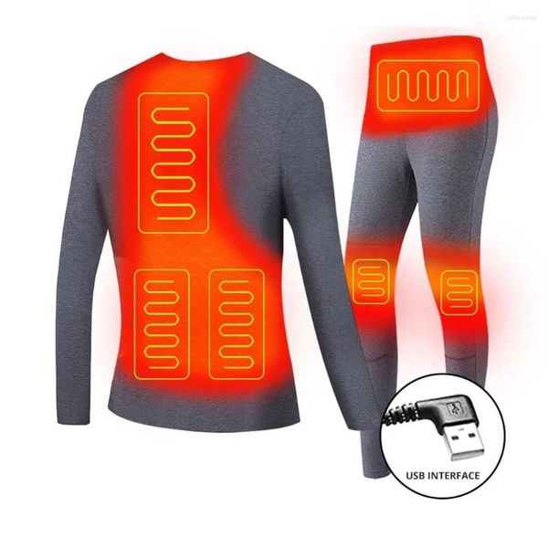 men's tracksuits winter usb electric heating snow underwear set fleece warm long johns men women heated clothing hiking ski pants self, Gray
men's tracksuits winter usb electric heating snow underwear set fleece warm long johns men women heated clothing hiking ski pants self, Gray