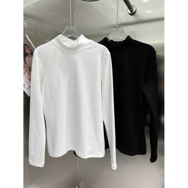 brand women's designer design t-shirt autumn and winter new thickened knitted elastic neckline embroidery, White
brand women's designer design t-shirt autumn and winter new thickened knitted elastic neckline embroidery, White