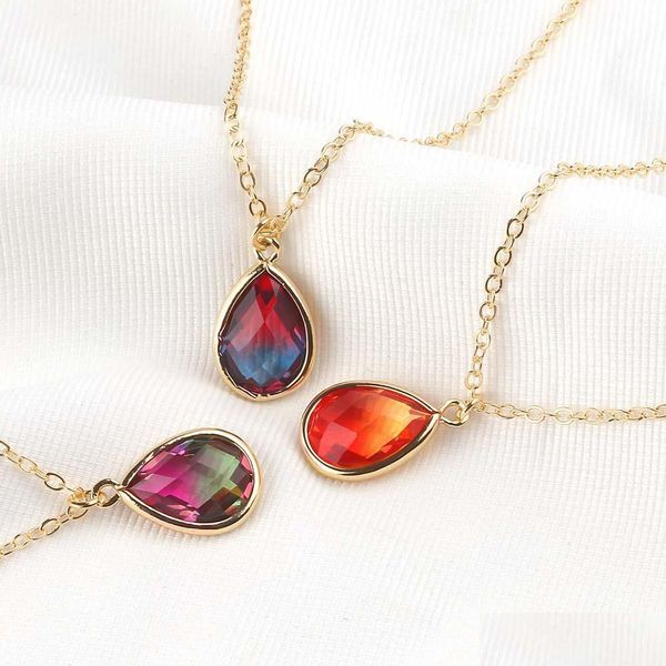 pendant necklaces one piece goth collares para mujer colorf water drop glass necklace femme crystal gold ch otw6i, Silver
pendant necklaces one piece goth collares para mujer colorf water drop glass necklace femme crystal gold ch otw6i, Silver