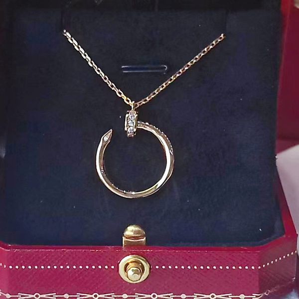 european and american nail necklace designer women's pendant classic 18k gold couple gift 316l stainless steel jewelry factory wholesal, Silver
european and american nail necklace designer women's pendant classic 18k gold couple gift 316l stainless steel jewelry factory wholesal, Silver