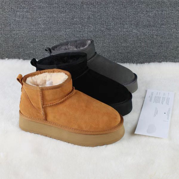 platform designer boots classic women snow boot warm booties latest fashion sheepskin cowhide leather long wool womens boots, Black
platform designer boots classic women snow boot warm booties latest fashion sheepskin cowhide leather long wool womens boots, Black
