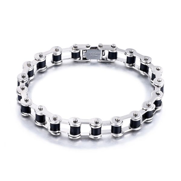 charm bracelets fashion stainless steel metal bicycle chain men's bracelet ac412, Golden;silver
charm bracelets fashion stainless steel metal bicycle chain men's bracelet ac412, Golden;silver