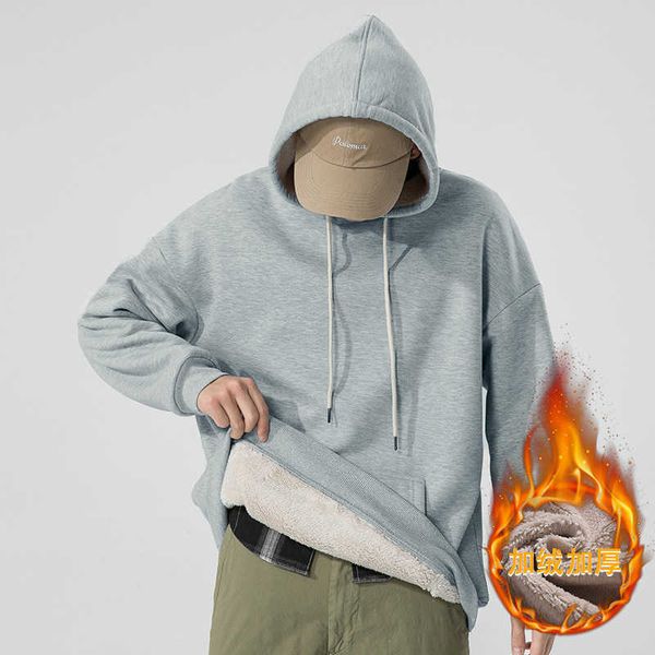 autumn and winter new plush hoodie long sleeve cashmere solid color loose shoulder style men, Black
autumn and winter new plush hoodie long sleeve cashmere solid color loose shoulder style men, Black