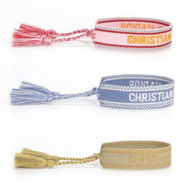 fashion bracelets women's luxury d brand designer bangle letter embroidery bracelet hand woven jewelry bohemian rope trinket men girl f, Golden;silver
fashion bracelets women's luxury d brand designer bangle letter embroidery bracelet hand woven jewelry bohemian rope trinket men girl f, Golden;silver