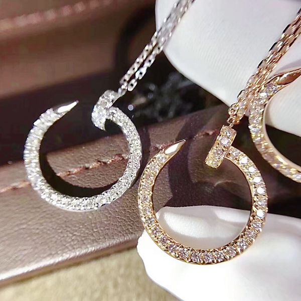 european and american nail necklace designer women's pendant luxury 18k gold couple gift 316l stainless steel jewelry factory wholesale, Silver
european and american nail necklace designer women's pendant luxury 18k gold couple gift 316l stainless steel jewelry factory wholesale, Silver