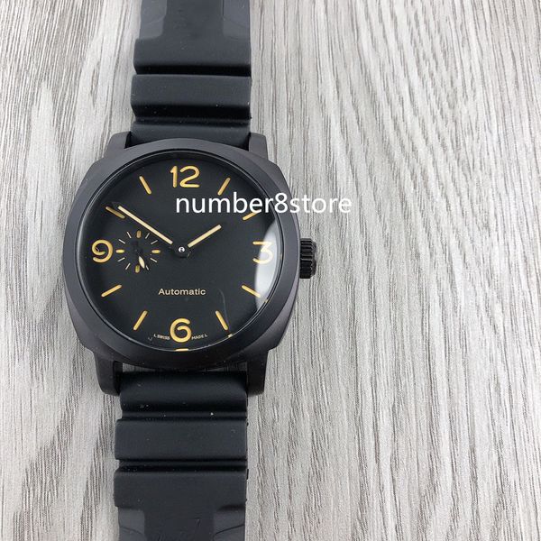 00078 mens watch black stainless steel automatic movment sapphire crystal luxury wristwatch rubber strap luminous water resistance, Slivery;brown
00078 mens watch black stainless steel automatic movment sapphire crystal luxury wristwatch rubber strap luminous water resistance, Slivery;brown