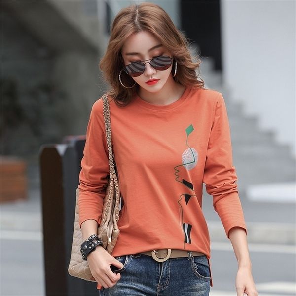 ljsxls plus size print t shirt women cotton korean woman clothes spring autumn t- long sleeve tee femme 220307, White
ljsxls plus size print t shirt women cotton korean woman clothes spring autumn t- long sleeve tee femme 220307, White