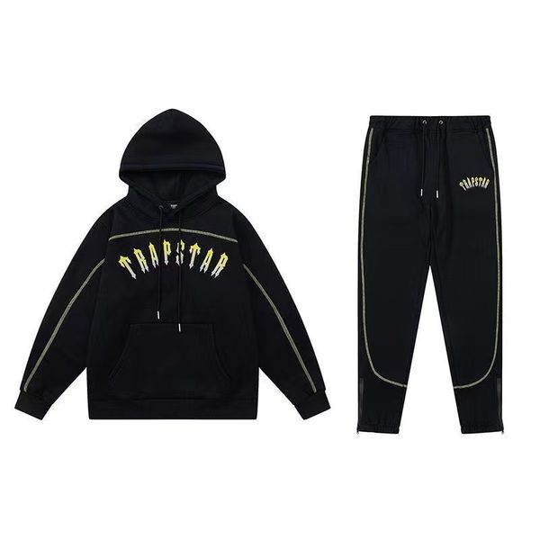 tide trapstar gradient embroidered letter plus cashmere hoodie pants autumn and winter men and women leisure sports set suit, Black
tide trapstar gradient embroidered letter plus cashmere hoodie pants autumn and winter men and women leisure sports set suit, Black