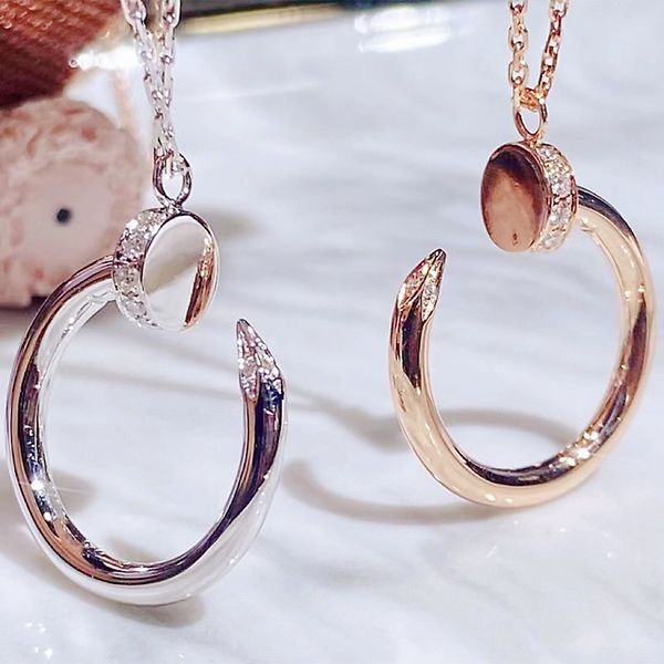 europe and america luxury nail necklace fashion pendant designer 18k men and women valentines day gift 316l stainless steel jewelry wholesal, Silver
europe and america luxury nail necklace fashion pendant designer 18k men and women valentines day gift 316l stainless steel jewelry wholesal, Silver