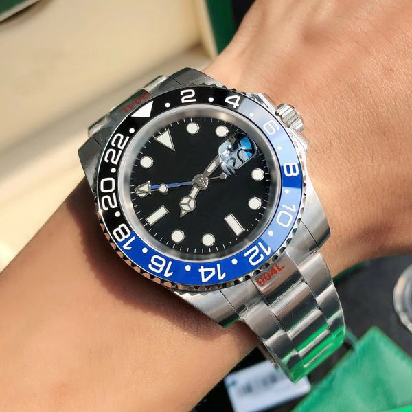9 styles mens watch luxury watches gmt ii 40mm black&blue ceramic bezel blue dial men mechanical automatic movement aaa wristwatches waterpr, Slivery;brown
9 styles mens watch luxury watches gmt ii 40mm black&blue ceramic bezel blue dial men mechanical automatic movement aaa wristwatches waterpr, Slivery;brown