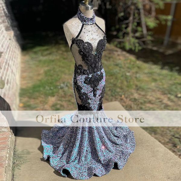 robe de soiree femme mermaid prom dress 2023 halter neck applique beads women night party dress long cocktai wear, Black
robe de soiree femme mermaid prom dress 2023 halter neck applique beads women night party dress long cocktai wear, Black