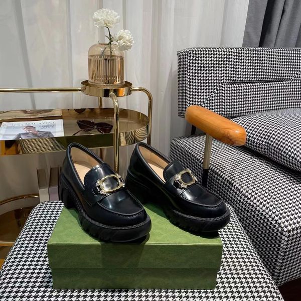 dress shoes casual women's flat heel thick sole lazy shoes designer classic round head leather metal buckle lefu shoes 35-40 with box, Black
dress shoes casual women's flat heel thick sole lazy shoes designer classic round head leather metal buckle lefu shoes 35-40 with box, Black