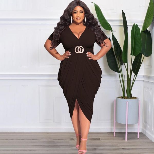 plus size dresses perl v-neck collect waist dress short sleeve slit skirt women outfit elegant party banquet special occasion wear 5xl, Black
plus size dresses perl v-neck collect waist dress short sleeve slit skirt women outfit elegant party banquet special occasion wear 5xl, Black