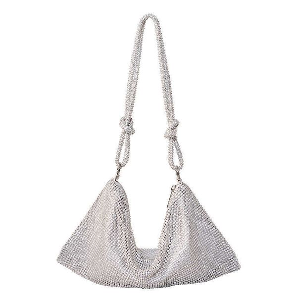 2022 new design trend handmade full rhinestone evening party banquet shoulder handbag underarm bag women, Silver
2022 new design trend handmade full rhinestone evening party banquet shoulder handbag underarm bag women, Silver