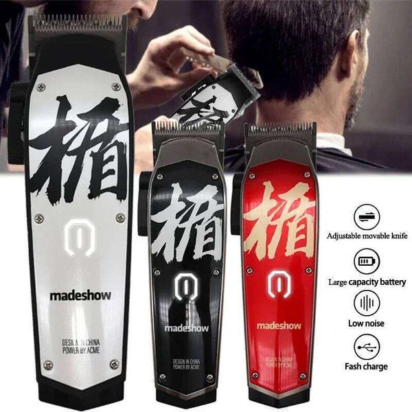 Madeshow M Professional Clippers for Men Adjustable Cordless Hair cutting hine For Barbers Beard Trimmer