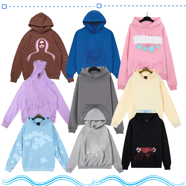 Designer Hoodies For Women Foam Letter Printing High Street Loose Tops Couple Clothing Cotton Star Graphic Top Quality Streetwear