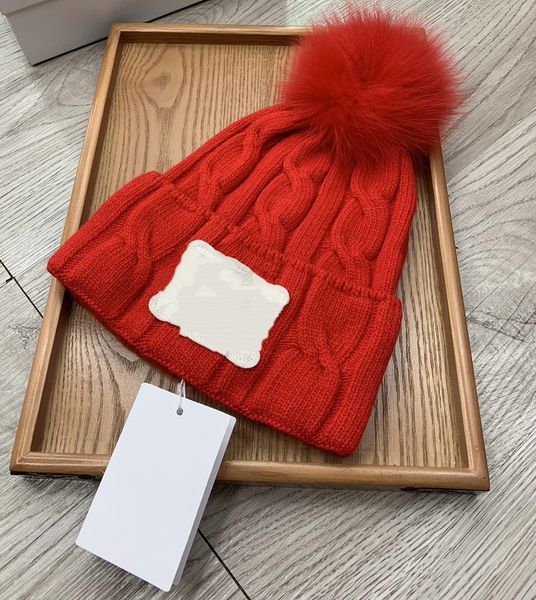 Wool Beanie Hairbal…