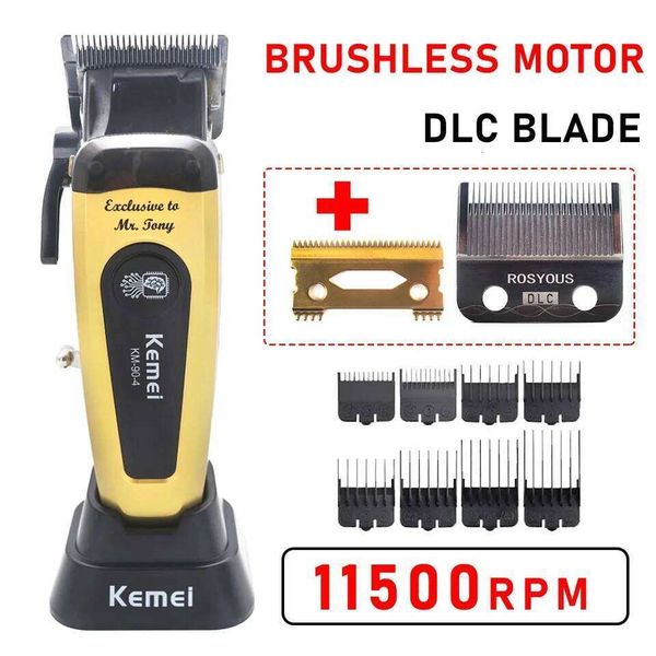kemei km Professional Clipper for Men RPM W Brushless Motor DLC Blade Base Charger Haircut hine Hair Trimmer