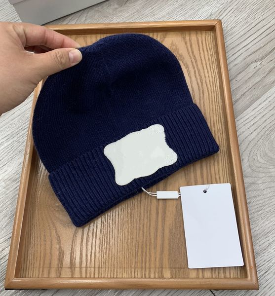 Navy Wool Beanie Ha…