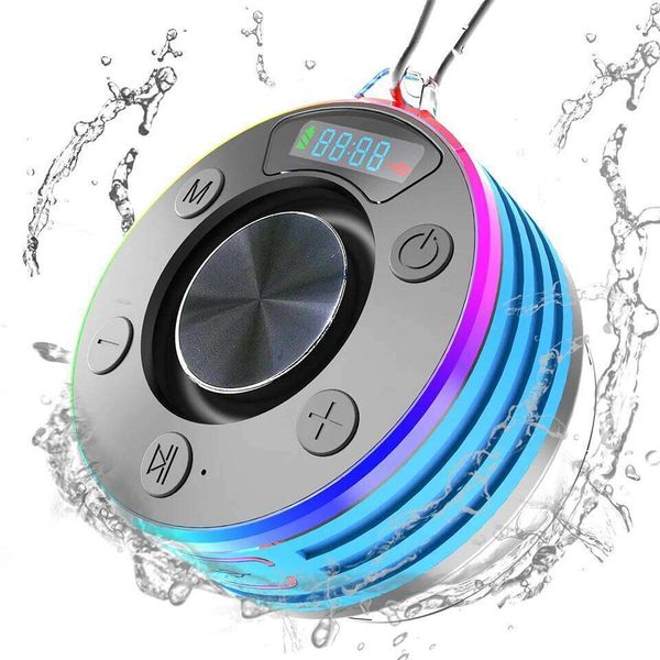 Mini Bluetooth Shower Subwoofer FM Radio Wireless Small Speaker with Suction Cup For Bathroom Kayak Beach Pool