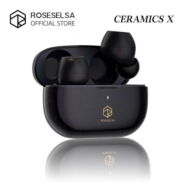 ROSESELSA CERAMICS X True Wireless Stereo Earbuds, ANC Headphones 4 HD Mics, Ip54, Anti-Wind Earphones, Ldac, 40H Game Mode