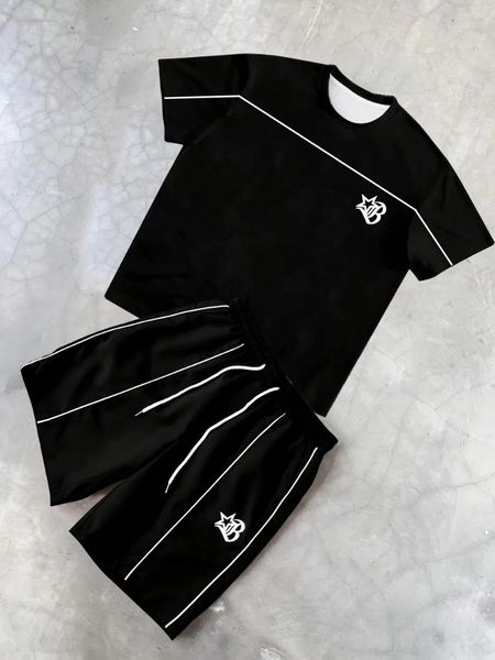 Men's Tracksuits Selling Summer Striped Print Comfortable And Breathable Round Neck T-shirt Shorts Set Suitable For Outdoor Street, Sutkg236snm63
Men's Tracksuits Selling Summer Striped Print Comfortable And Breathable Round Neck T-shirt Shorts Set Suitable For Outdoor Street, Sutkg236snm63