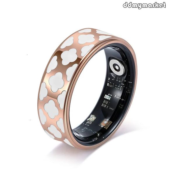 Sleek Steel Couple Ring: Waterproof Sleep & Movement Tracking Smart Jewelry ddmymarket