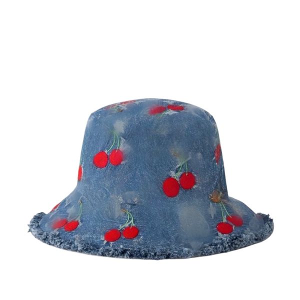 Fashion Design Wide-brimmed Fisherman Hat Cherry Blossom Printed Fashionable Wide-brimmed Hat Denim Fabric Multi-functional Hat, Blue
Fashion Design Wide-brimmed Fisherman Hat Cherry Blossom Printed Fashionable Wide-brimmed Hat Denim Fabric Multi-functional Hat, Blue