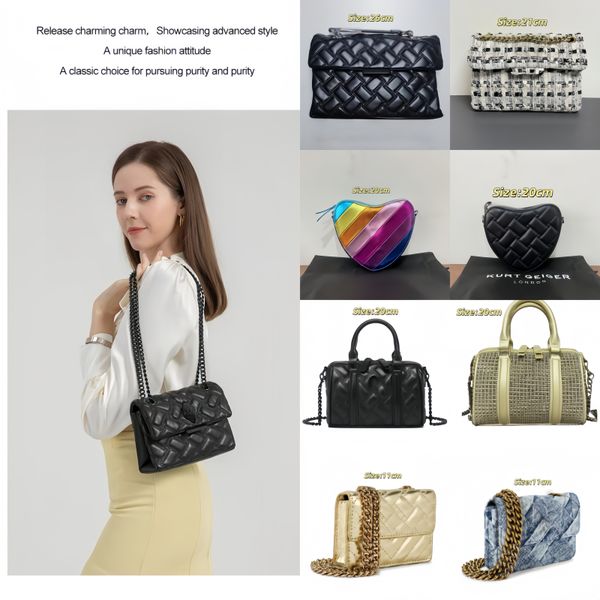 Luxury Bag designer bags Shoulder Bag mini London bag eagle head bags women handbag crossbody bag Kensington dress Bag Rainbow chain bag Heart-shaped shoulder bag, Color15
Luxury Bag designer bags Shoulder Bag mini London bag eagle head bags women handbag crossbody bag Kensington dress Bag Rainbow chain bag Heart-shaped shoulder bag, Color15