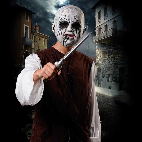 1pc Highquty Simulated Headpiece Roleplaying Accessory Scary Doll Mask Suitable for Roleplaying and Halloween W250906