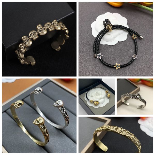 Gothic Silver Bracelet Designer Skull Bracelet Trendy Subculture Bracelet Jewelry Holiday Gift 
Gothic Silver Bracelet Designer Skull Bracelet Trendy Subculture Bracelet Jewelry Holiday Gift