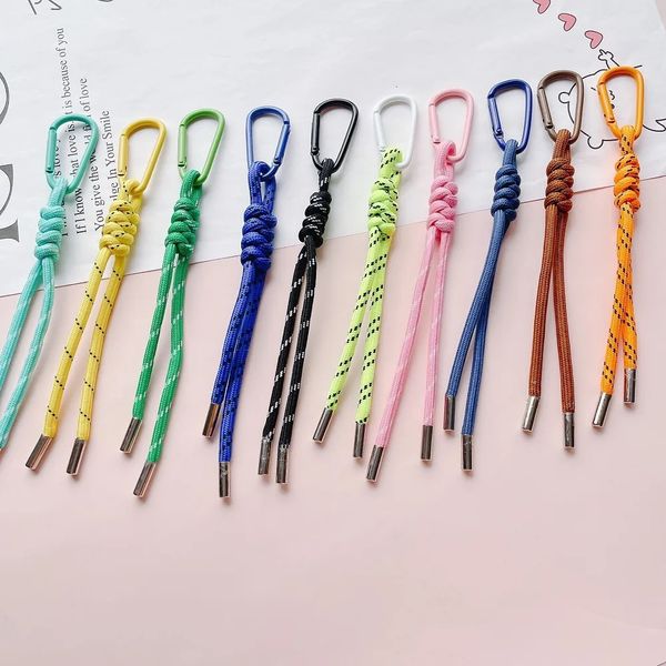 Colorful Braided Lanyard Keychain for Phone Case Decoration Women Chic Bag Pendant Kpop DIY Key Chains Friend Couple Gift 250906BJ