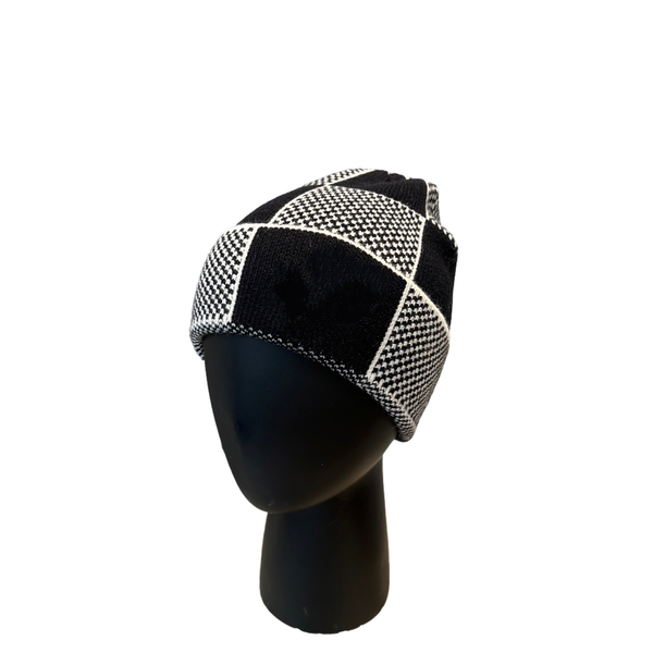 Checked Beanie Bonn…