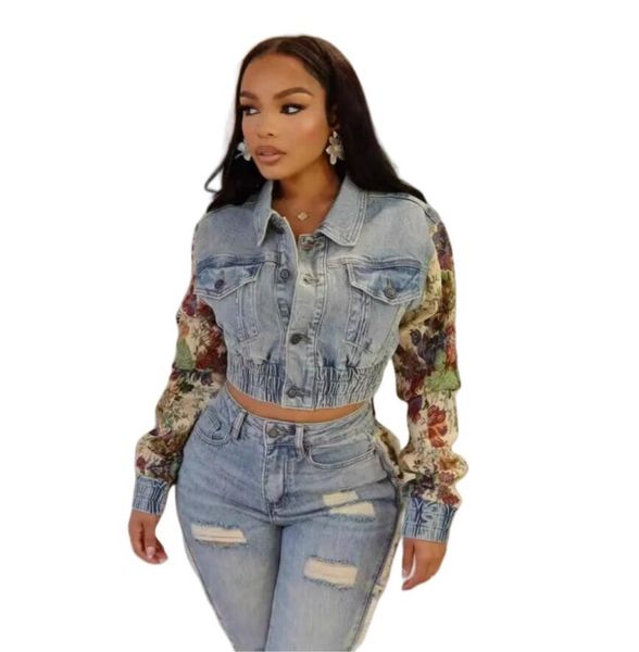 Patchwork Floral Denim Jacket