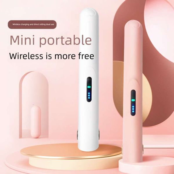 Mini Wireless Charging Portable USB and Curler for Dormitory Use, Small Hair Straightener
