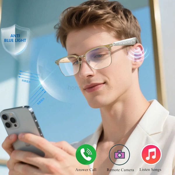 Smart Glasses Translate Language Answer Call Voice Assistant Listen Songs Anti Blue Light 100Language Translation Smart Glasses T250910