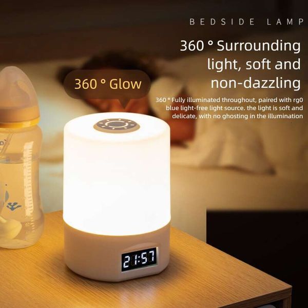 LED Night Bedroom Sleep Eye Protection Table Student Dormitory Rechargeable Bedside Lamp Atmosphere Light