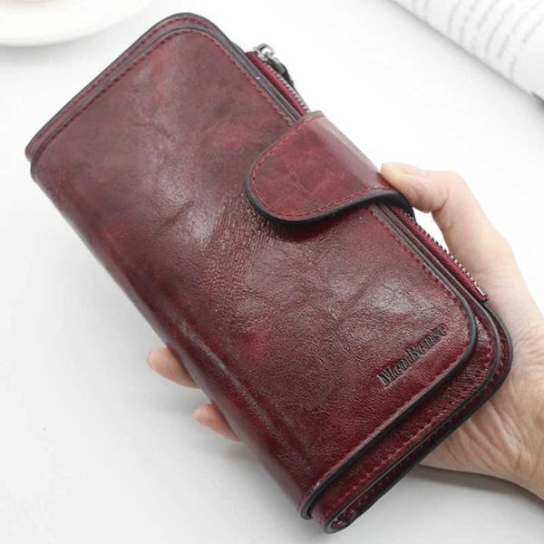 Womens Wallet Made Of Leather Wallets Three Fold Vintage Wo…