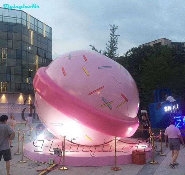 Fancy Giant Candy Planet Christmas Displaying Inflatable Candy Ball Sweet Xmas Inflatables