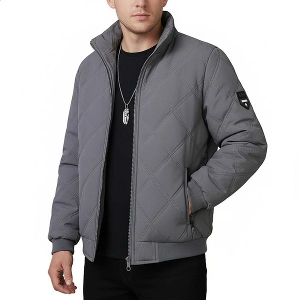 Winter Men's Fleece Warm Down Parkas Fashion Men Stand Collar Cotton Padded Coats Snow Thermal Windbreaker Jackets Clothing