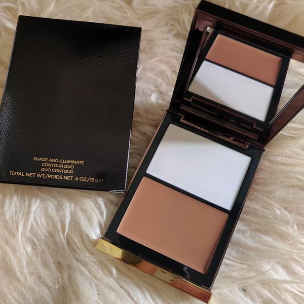 Highlighter T*F Brand Shade Illuminate Sculpting Palette 9G Dual palette Tone Contour Highlight Powder Set Warm Brown And Light Shimmer Shades Create Natural