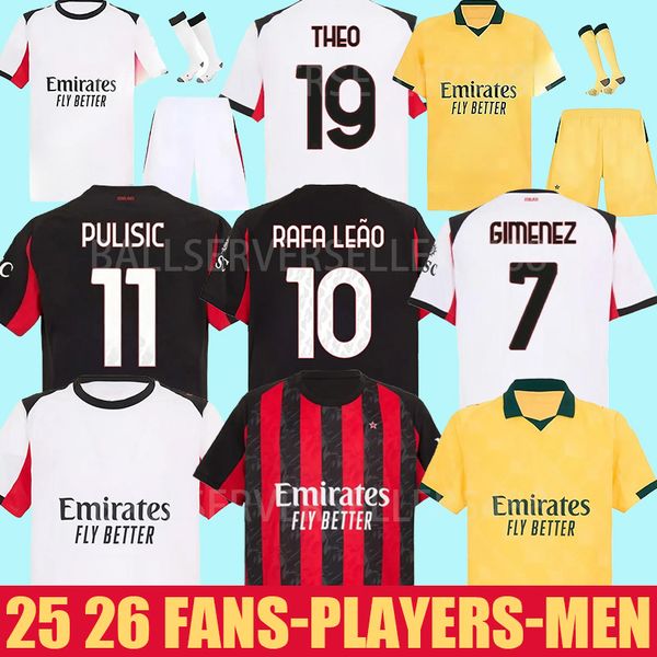 25 26 Black white Jerseys 2025 2026 home away THEO PULISIC REIJNDERS TOMORI RAFA LEAO Football shirts uniform fans 125th BONDO JOAO FELIX GIMENEZ fourth, Red
25 26 Black white Jerseys 2025 2026 home away THEO PULISIC REIJNDERS TOMORI RAFA LEAO Football shirts uniform fans 125th BONDO JOAO FELIX GIMENEZ fourth, Red